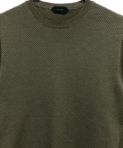 Zanone（ザノーネ）Zanone (ザノーネ) クルーネックニット グリーン サイズ:48の古着・服飾アイテム