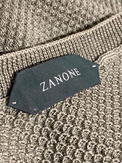 Zanone（ザノーネ）Zanone (ザノーネ) クルーネックニット グリーン サイズ:48の古着・服飾アイテム