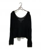 CELINEセリーヌ）の古着「ビスコースUネックニット」｜ブラック