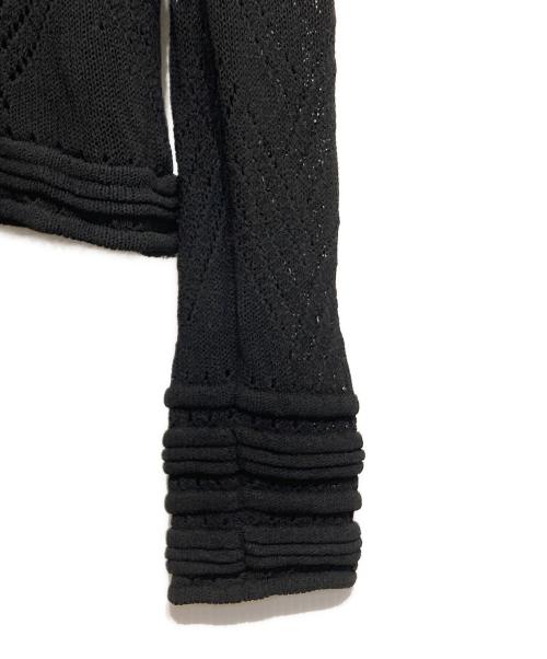 CELINE（セリーヌ）CELINE (セリーヌ) ビスコースUネックニット ブラック サイズ:44の古着・服飾アイテム