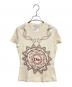 Christian Dior（クリスチャン ディオール）の古着「スパンコール刺繍Tシャツ」｜アイボリー