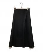 Y'sワイズ）の古着「ウールフレアスカート」｜ブラック