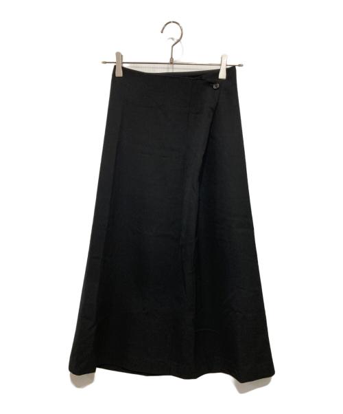 Y's（ワイズ）Y's (ワイズ) ウールフレアスカート ブラック サイズ:Sの古着・服飾アイテム
