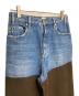 中古・古着 6(ROKU) BEAUTY&YOUTH (ロク ビューティーアンドユース) DOCKING DENIM PANTS ブラウン×インディゴ サイズ:27：18000円