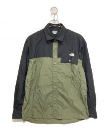 THE NORTH FACE（ザ ノース フェイス）の古着「L/S Nuptse Shirt」｜オリーブ×ブラック