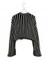 AMERI (アメリ) STRIPE SHORT KNIT CARDIGAN ブラック サイズ:F：5000円