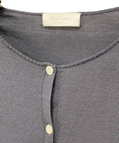 BALLSEY（ボールジィ）BALLSEY (ボールジィ) ファインウール クルーネックカーディガン グレー サイズ:Sの古着・服飾アイテム
