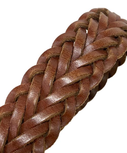 Whitehouse Cox（ホワイトハウスコックス）Whitehouse Cox (ホワイトハウスコックス) 編み込みベルト ブラウン サイズ:34/85の古着・服飾アイテム