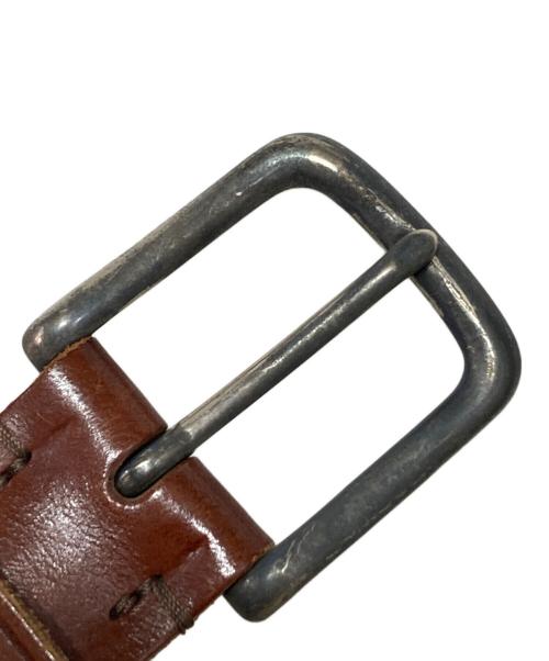 Whitehouse Cox（ホワイトハウスコックス）Whitehouse Cox (ホワイトハウスコックス) 編み込みベルト ブラウン サイズ:34/85の古着・服飾アイテム