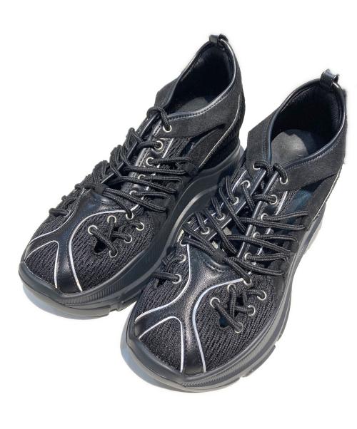 YELLO（イエロ）YELLO (イエロ) REPLAY MID HEEL SNEAKERS ブラック サイズ:Mの古着・服飾アイテム