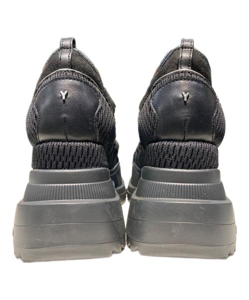 YELLO（イエロ）YELLO (イエロ) REPLAY MID HEEL SNEAKERS ブラック サイズ:Mの古着・服飾アイテム