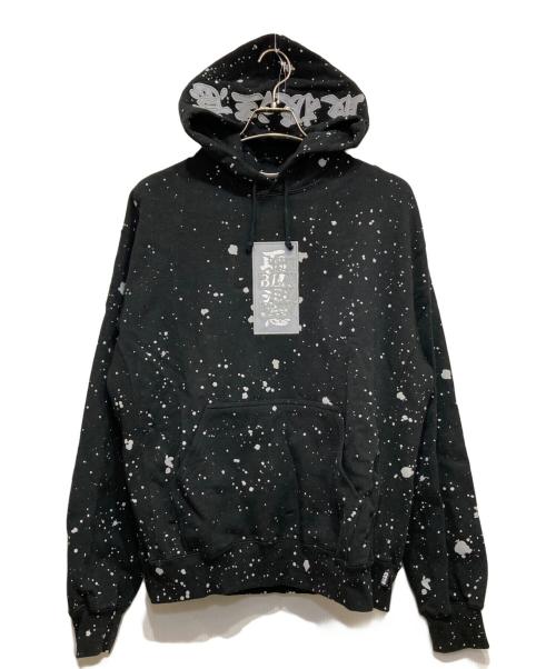 THE BLACK EYE PATCH（ブラックアイパッチ）THE BLACK EYE PATCH (ブラックアイパッチ) 取扱注意パーカー ブラック サイズ:Mの古着・服飾アイテム