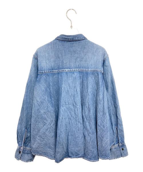 RIVE DROITE（リヴドロワ）RIVE DROITE (リヴドロワ) バックフレアショートシャツ インディゴ サイズ:Fの古着・服飾アイテム