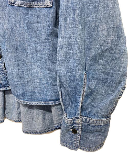 RIVE DROITE（リヴドロワ）RIVE DROITE (リヴドロワ) バックフレアショートシャツ インディゴ サイズ:Fの古着・服飾アイテム