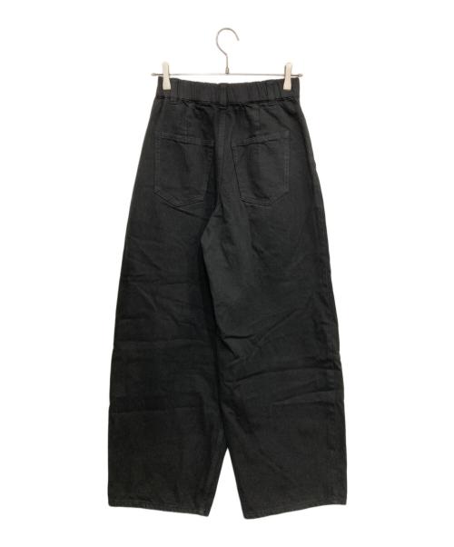 Adam et Rope（アダム エ ロペ）Adam et Rope (アダム エ ロペ) コットンリネンカーヴィーパンツ ブラック サイズ:36の古着・服飾アイテム
