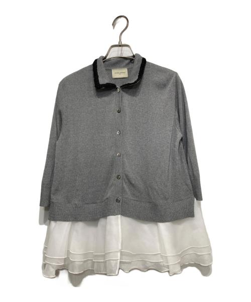 UNITED ARROWS TOKYO（ユナイテッドアローズトウキョウ）UNITED ARROWS TOKYO (ユナイテッドアローズトウキョウ) ポロコンビニットウォッシャブルカーディガン グレー サイズ:-の古着・服飾アイテム
