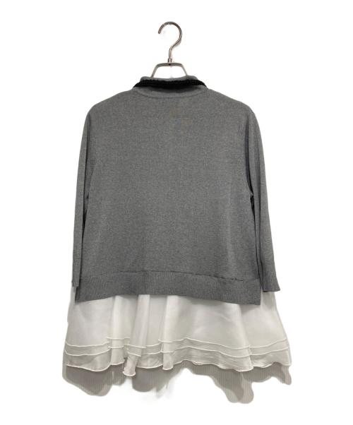 UNITED ARROWS TOKYO（ユナイテッドアローズトウキョウ）UNITED ARROWS TOKYO (ユナイテッドアローズトウキョウ) ポロコンビニットウォッシャブルカーディガン グレー サイズ:-の古着・服飾アイテム