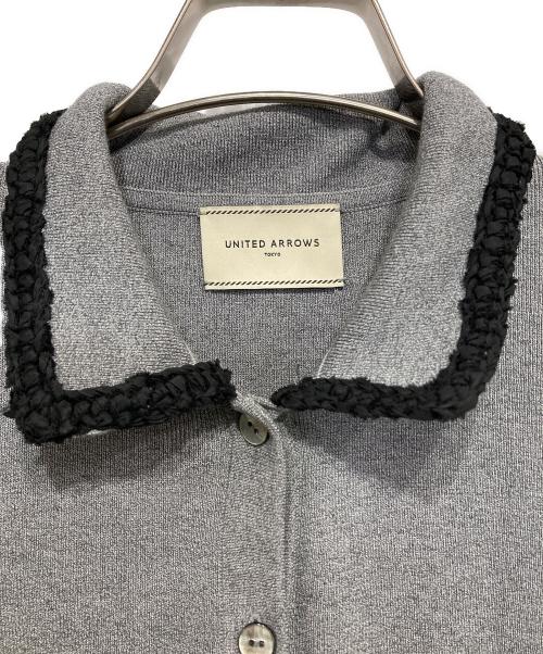 UNITED ARROWS TOKYO（ユナイテッドアローズトウキョウ）UNITED ARROWS TOKYO (ユナイテッドアローズトウキョウ) ポロコンビニットウォッシャブルカーディガン グレー サイズ:-の古着・服飾アイテム