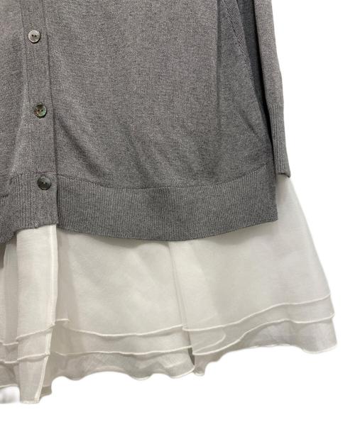 UNITED ARROWS TOKYO（ユナイテッドアローズトウキョウ）UNITED ARROWS TOKYO (ユナイテッドアローズトウキョウ) ポロコンビニットウォッシャブルカーディガン グレー サイズ:-の古着・服飾アイテム