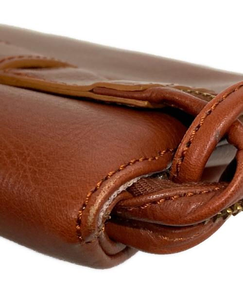 Vivienne Westwood（ヴィヴィアンウエストウッド）Vivienne Westwood (ヴィヴィアンウエストウッド) オーブ レザーフラップショルダーバッグ ブラウンの古着・服飾アイテム