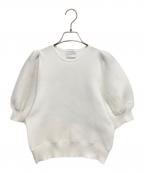 UNITED ARROWS TOKYOユナイテッドアローズトウキョウ）の古着「パフスリーブガーターニット」｜ホワイト