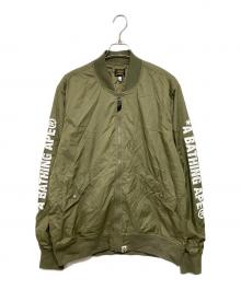 A BATHING APE（アベイシングエイプ）の古着「ナイロンMA-1ジャケット」｜グリーン