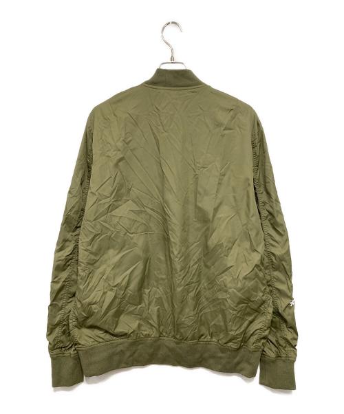 A BATHING APE（アベイシングエイプ）A BATHING APE (ア ベイシング エイプ) ナイロンMA-1ジャケット グリーン サイズ:2XLの古着・服飾アイテム