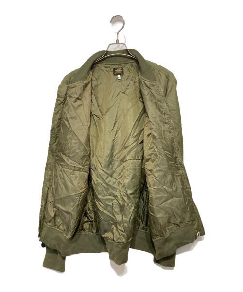 A BATHING APE（アベイシングエイプ）A BATHING APE (ア ベイシング エイプ) ナイロンMA-1ジャケット グリーン サイズ:2XLの古着・服飾アイテム