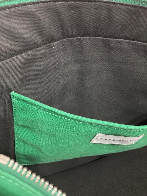 maison kitsune（メゾンキツネ）maison kitsune (メゾンキツネ) コットンキャンバスフォックストートバッグ グリーンの古着・服飾アイテム