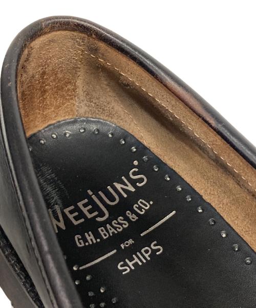 G.H.BASS（ジーエイチバス）G.H.BASS (ジーエイチバス) 別注コインローファー ブラック サイズ:7 1/2の古着・服飾アイテム