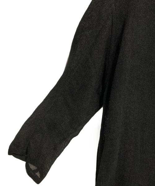 Y's（ワイズ）Y's (ワイズ) 変形リネンブレンドカーディガン ブラック サイズ:2の古着・服飾アイテム