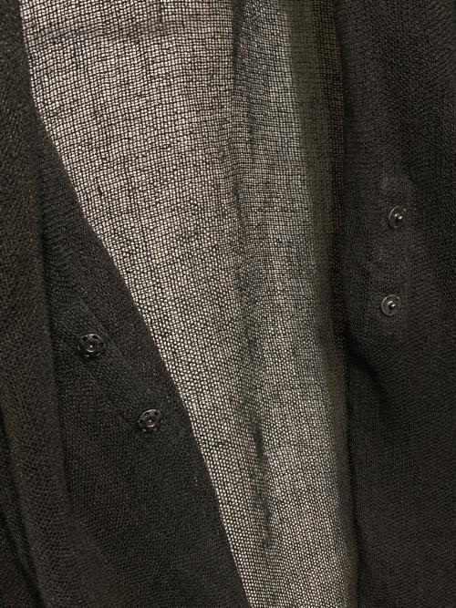 Y's（ワイズ）Y's (ワイズ) 変形リネンブレンドカーディガン ブラック サイズ:2の古着・服飾アイテム