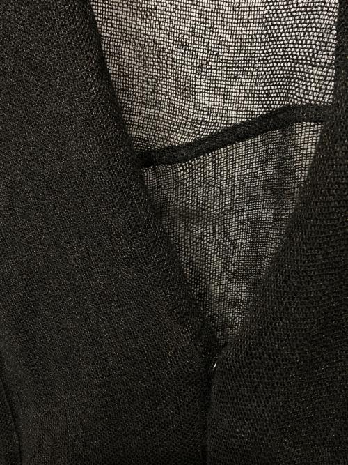 Y's（ワイズ）Y's (ワイズ) 変形リネンブレンドカーディガン ブラック サイズ:2の古着・服飾アイテム