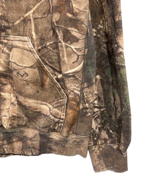 THE BLACK EYE PATCH（ブラックアイパッチ）THE BLACK EYE PATCH (ブラックアイパッチ) OG LABEL SAFETY REAL TREE CAMO HOODIE ベージュ×オリーブ サイズ:Mの古着・服飾アイテム