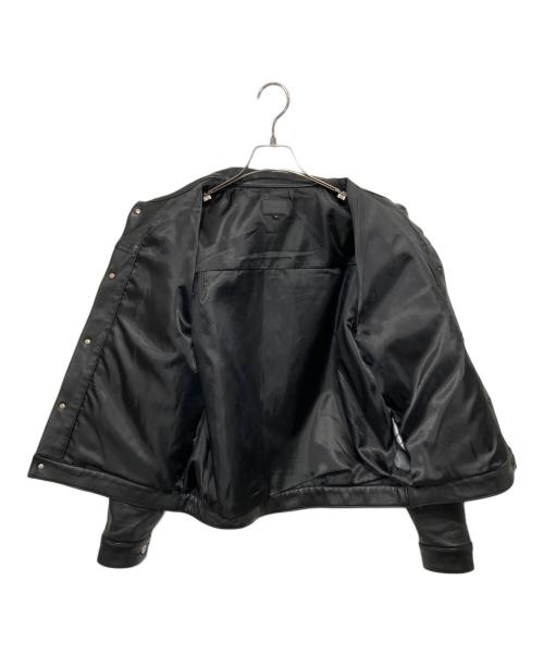 DANKE SCHON（ダンケ シェーン）DANKE SCHON (ダンケ シェーン) ラムレザーシングルライダースジャケット ブラック サイズ:Ｍの古着・服飾アイテム