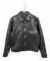 DANKE SCHON（ダンケ シェーン）の古着「ラムレザーシングルライダースジャケット」｜ブラック