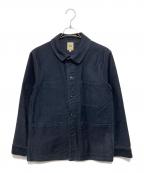 F.O.B FACTORYエフオービー ファクトリー）の古着「FRENCH MOLESKIN JKT」｜ネイビー