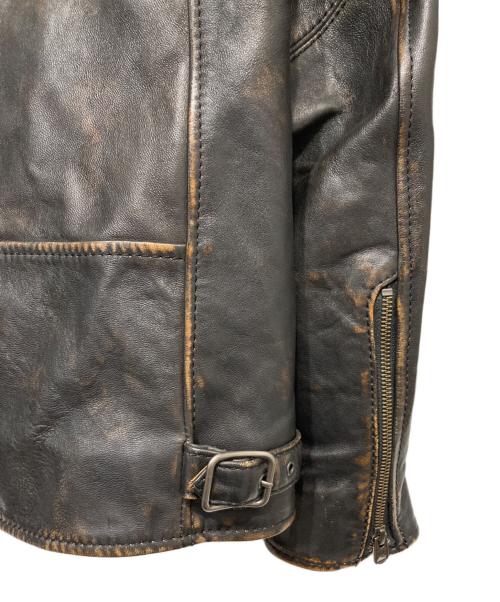 AVIREX（アヴィレックス）AVIREX (アヴィレックス) AGED LEATHER SINGLE RIDERS ブラウン サイズ:2XLの古着・服飾アイテム