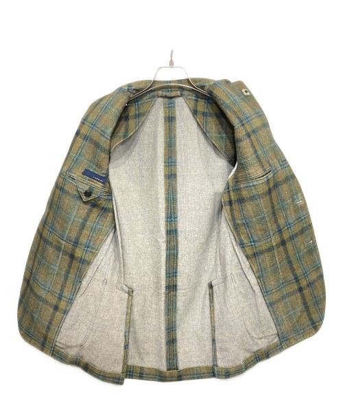 LARDINI（ラルディーニ）LARDINI (ラルディーニ) チェックウールテーラードジャケット グリーン サイズ:42の古着・服飾アイテム