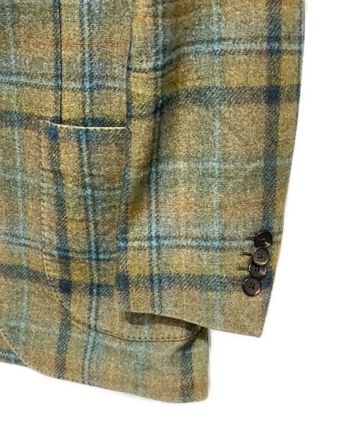 LARDINI（ラルディーニ）LARDINI (ラルディーニ) チェックウールテーラードジャケット グリーン サイズ:42の古着・服飾アイテム