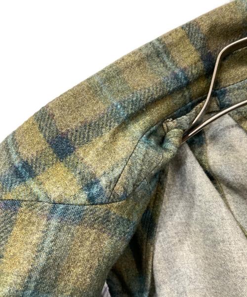 LARDINI（ラルディーニ）LARDINI (ラルディーニ) チェックウールテーラードジャケット グリーン サイズ:42の古着・服飾アイテム