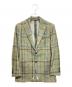 LARDINI（ラルディーニ）の古着「チェックウールテーラードジャケット」｜グリーン