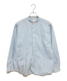 ORCIVAL（オーシバル）の古着「バンドカラーシャツ」｜ブルー