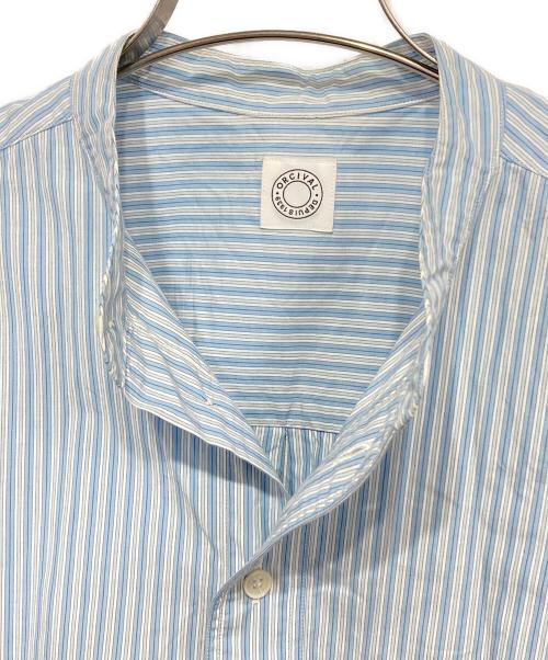 ORCIVAL（オーシバル）ORCIVAL (オーシバル) バンドカラーシャツ ブルー サイズ:3の古着・服飾アイテム