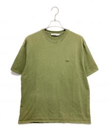 maison kitsune（メゾンキツネ）の古着「ワンポイントフォックスTシャツ」｜グリーン