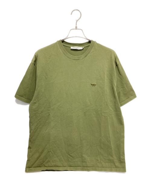 maison kitsune（メゾンキツネ）MAISON KITSUNE (メゾンキツネ) ワンポイントフォックスTシャツ グリーン サイズ:Mの古着・服飾アイテム