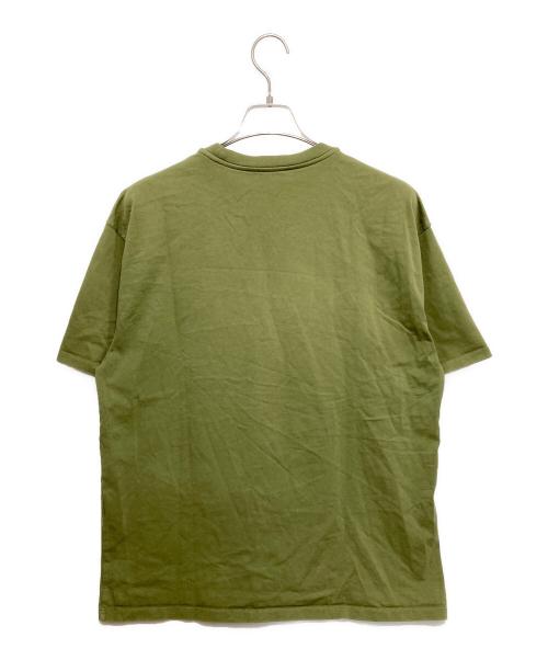 maison kitsune（メゾンキツネ）MAISON KITSUNE (メゾンキツネ) ワンポイントフォックスTシャツ グリーン サイズ:Mの古着・服飾アイテム