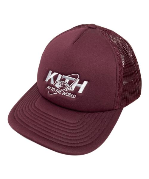 KITH（キス）KITH (キス) NY to the World Nolan Trucker Hat ボルドー サイズ:記載無しの古着・服飾アイテム