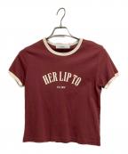 HER LIP TOハーリップトゥ）の古着「Urban Basic Ringer Tee」｜エンジ