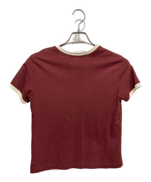 HER LIP TO（ハーリップトゥ）HER LIP TO (ハーリップトゥ) Urban Basic Ringer Tee エンジ サイズ:Fの古着・服飾アイテム